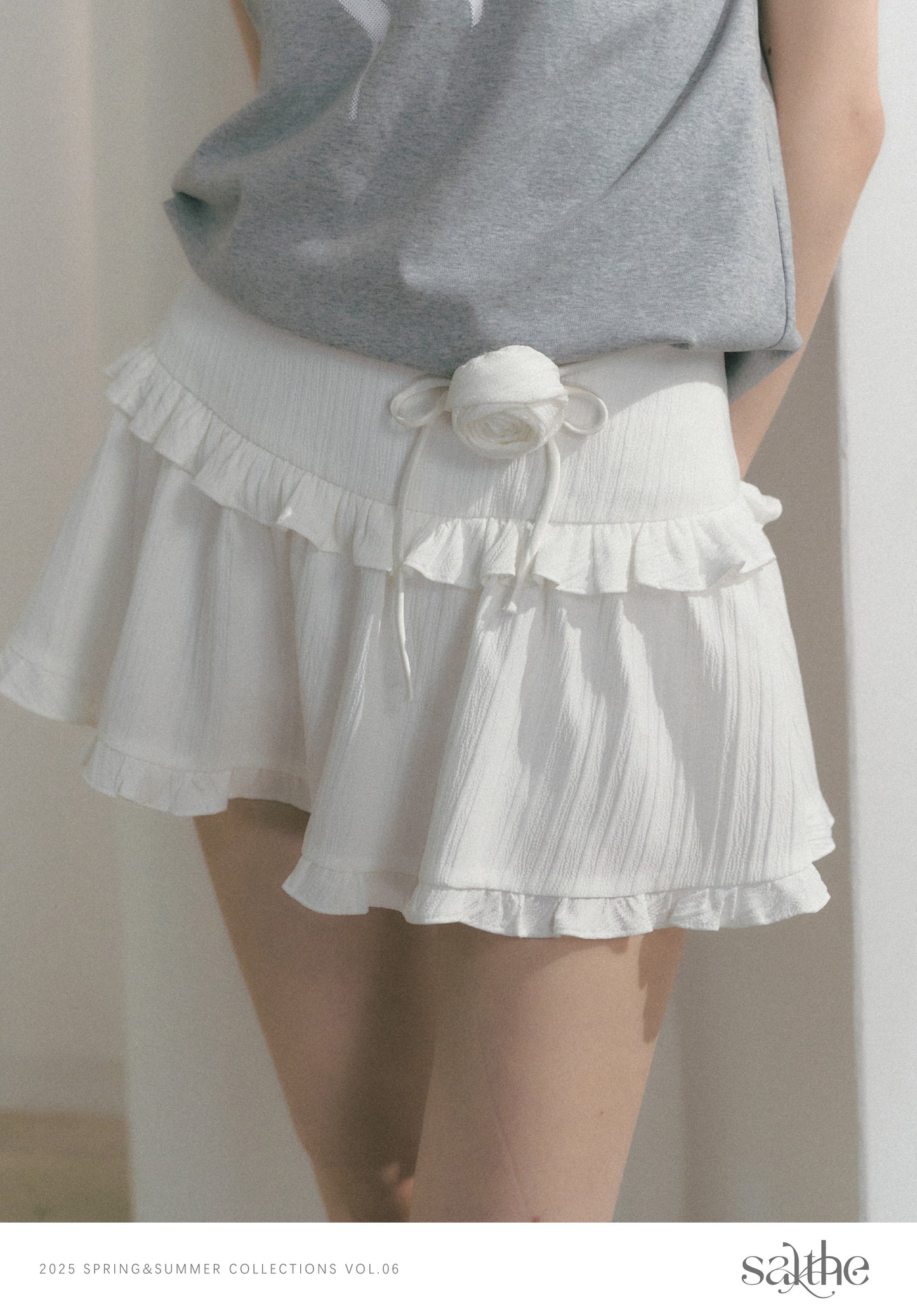 Flutter Mini Skirt With Floral Accent