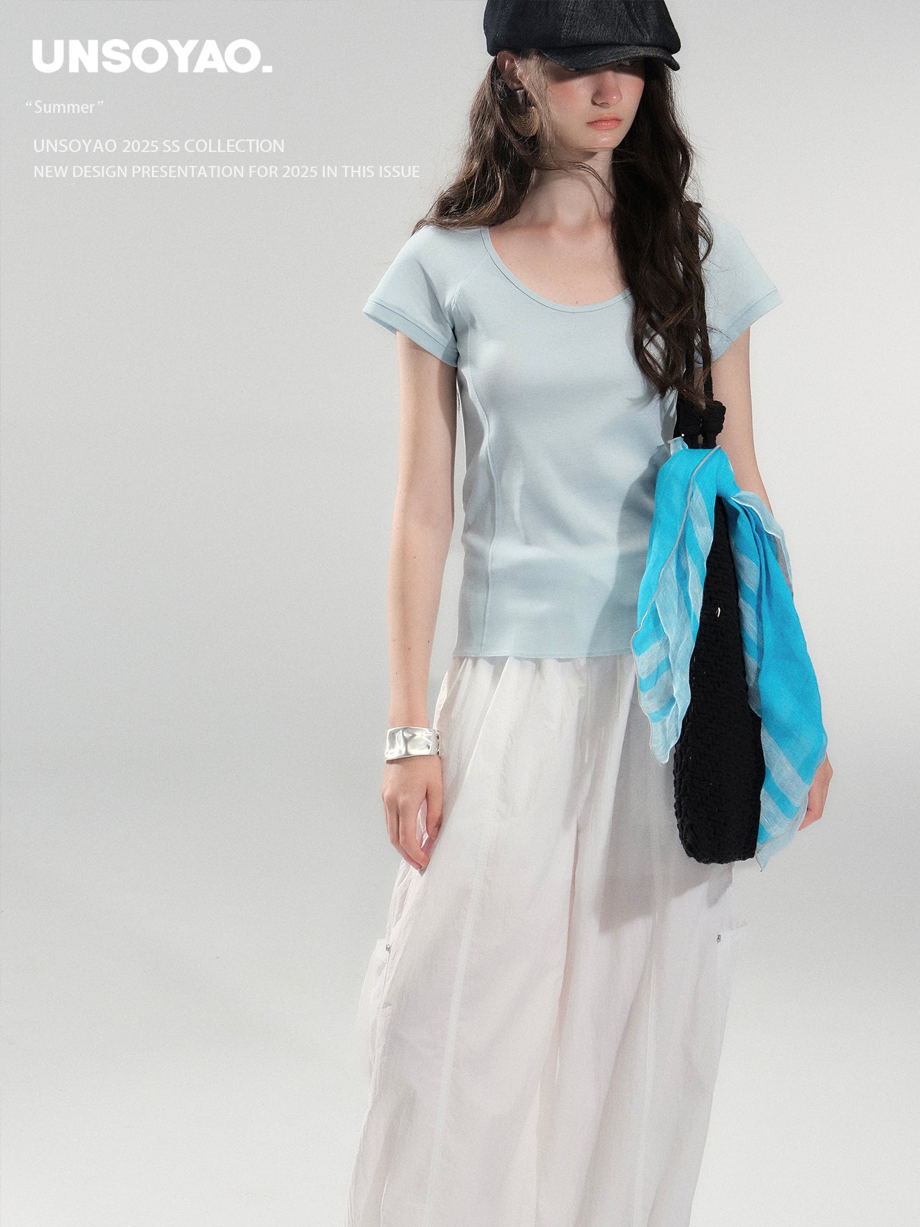 Basic Scoop Neck Cotton T-Shirt
