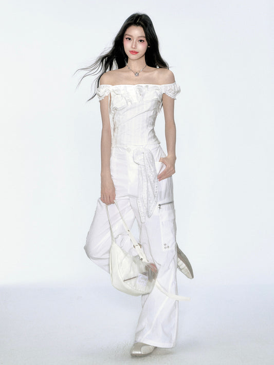 Studded Side Pockets Breathable Nylon Pants