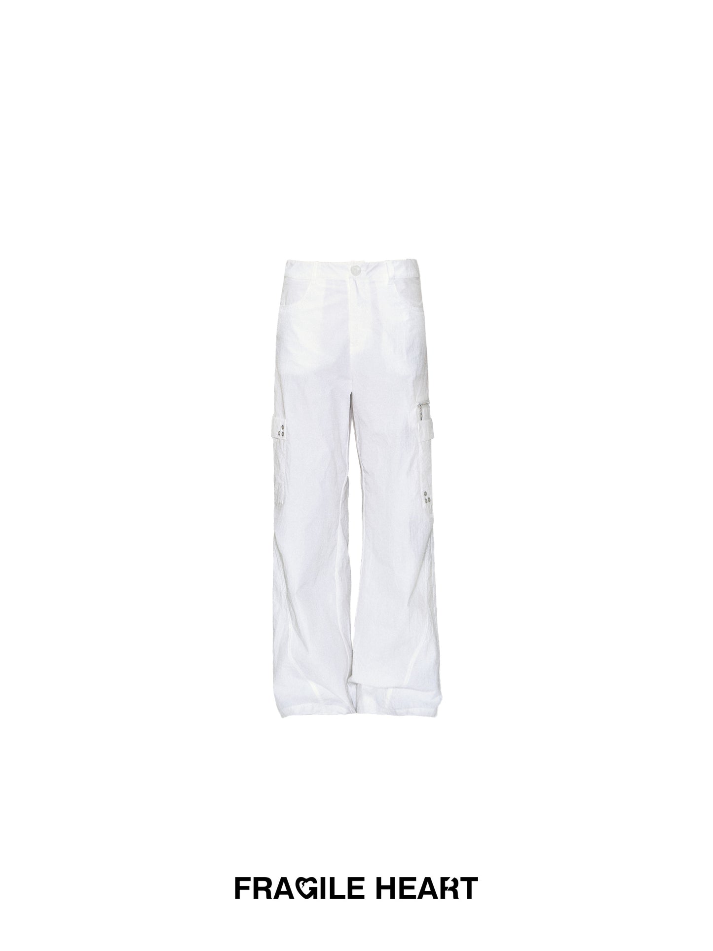 Studded Side Pockets Breathable Nylon Pants