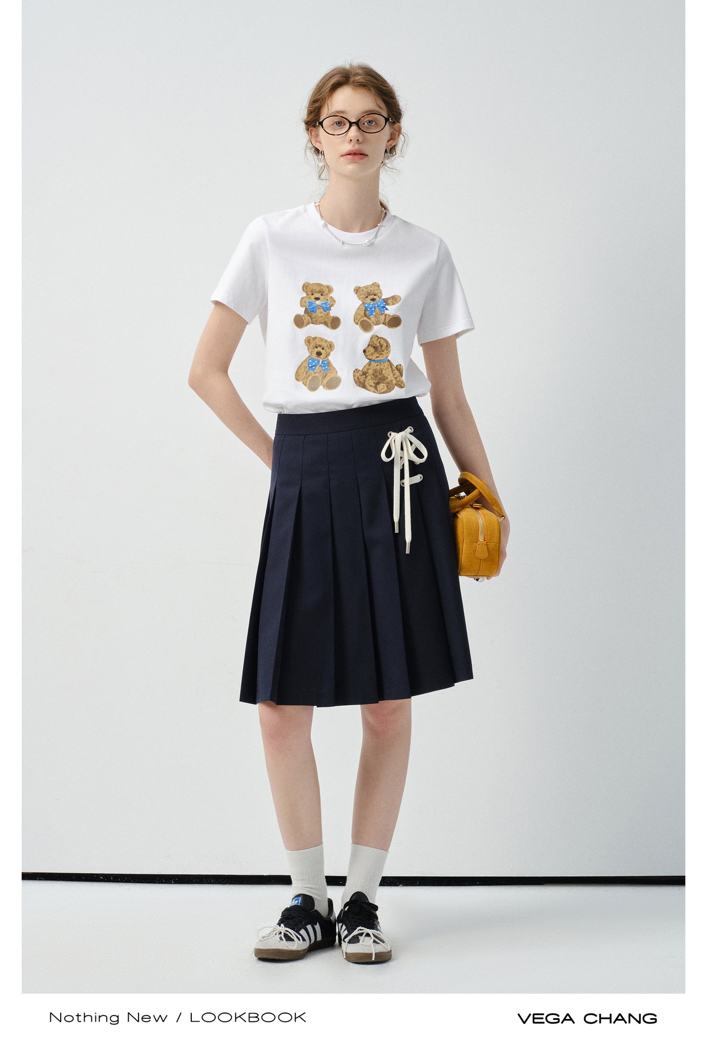 Teddy Bear Print Crew Neck T-Shirt