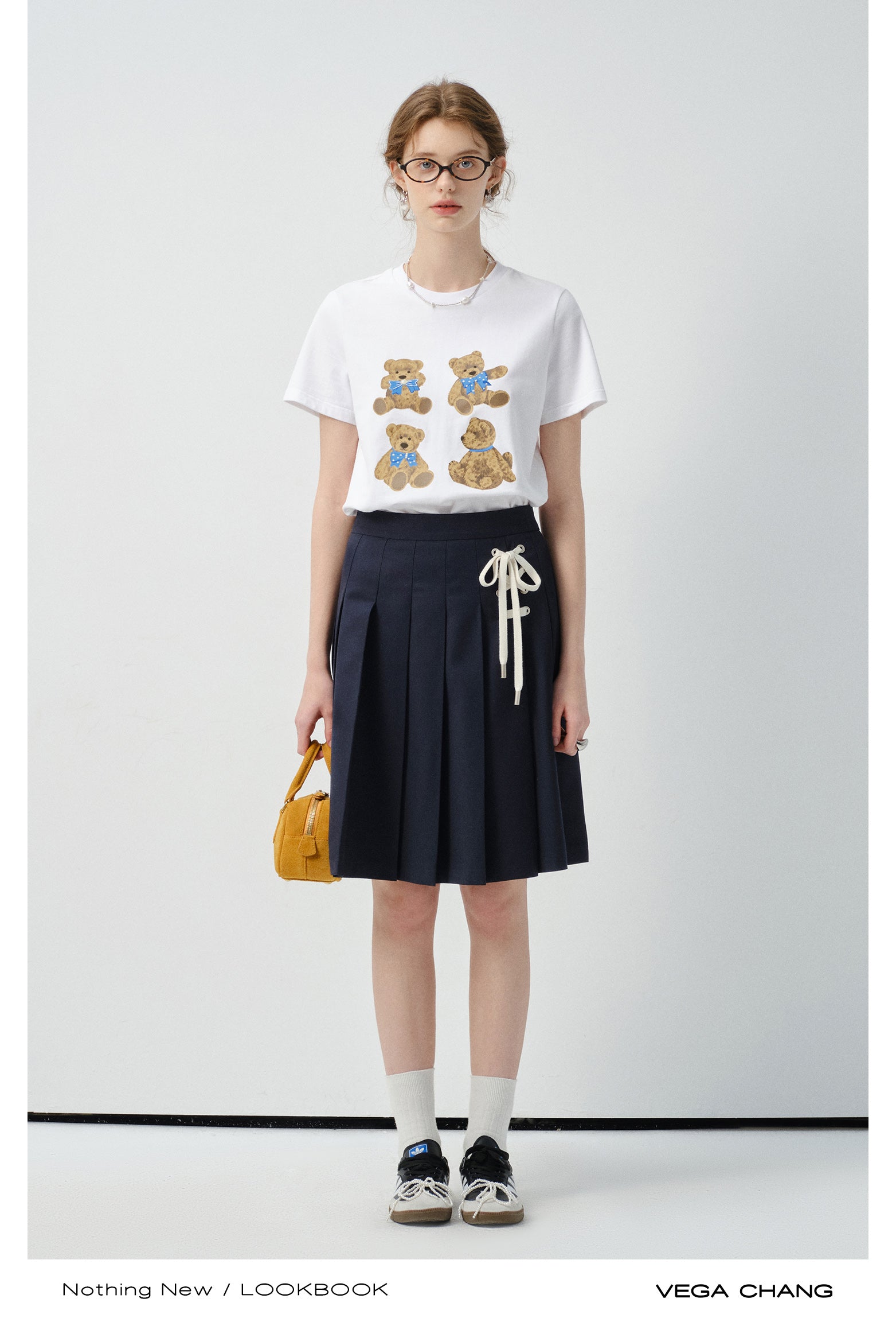 Teddy Bear Print Crew Neck T-Shirt