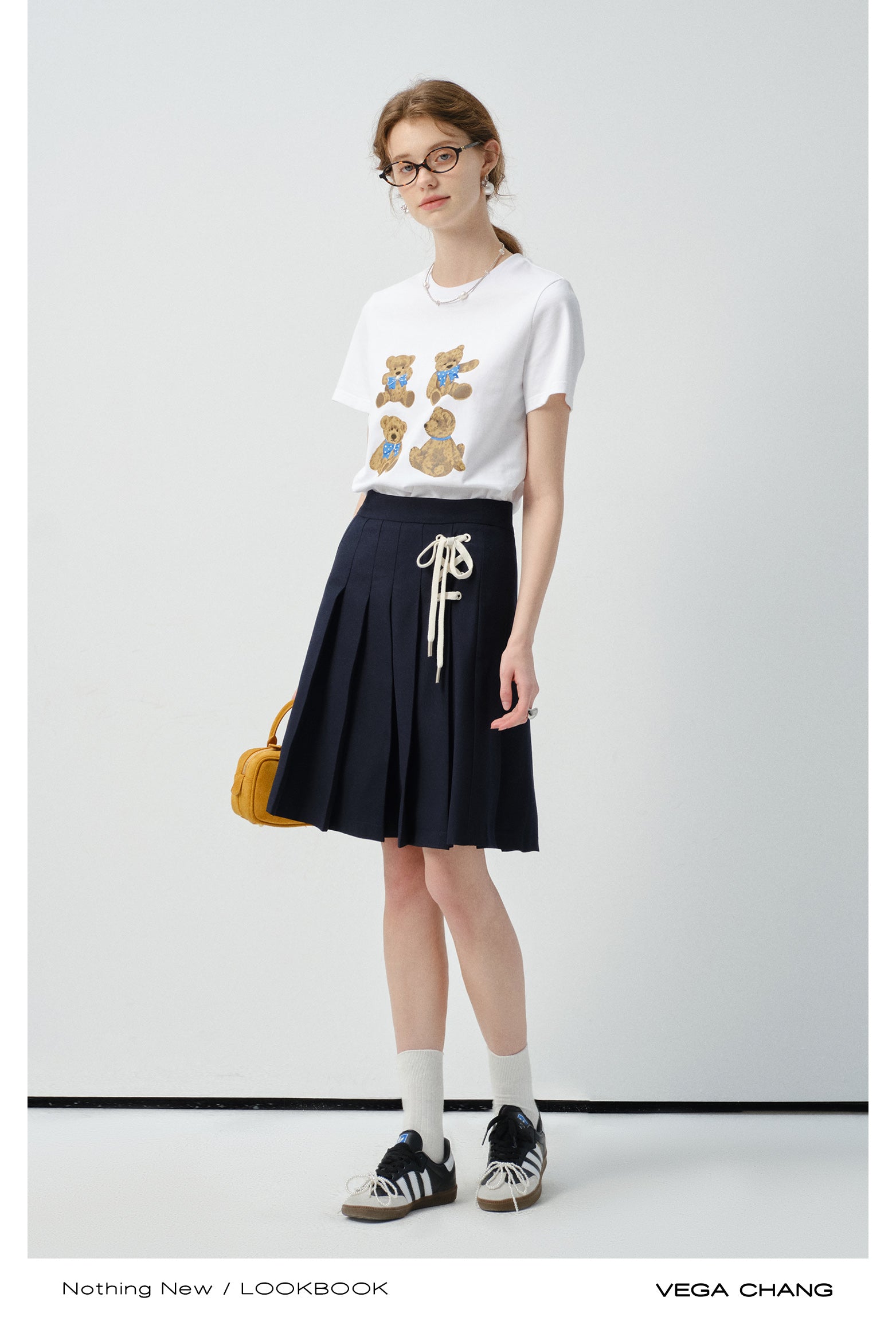 Teddy Bear Print Crew Neck T-Shirt