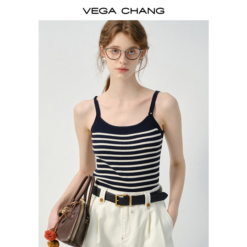 Classic Striped Knit Camisole, High-Waist Shorts
