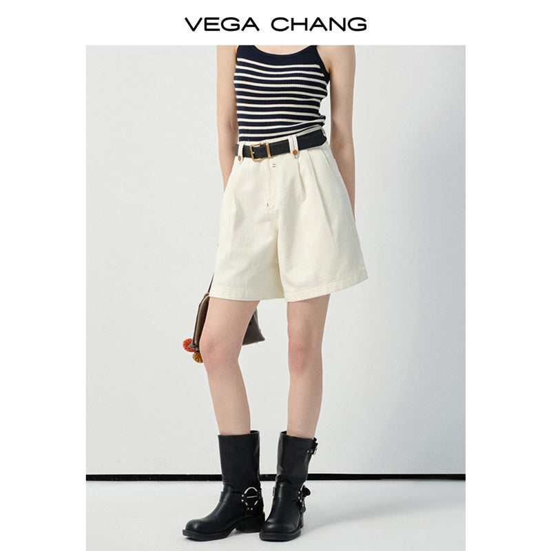 Classic Striped Knit Camisole, High-Waist Shorts