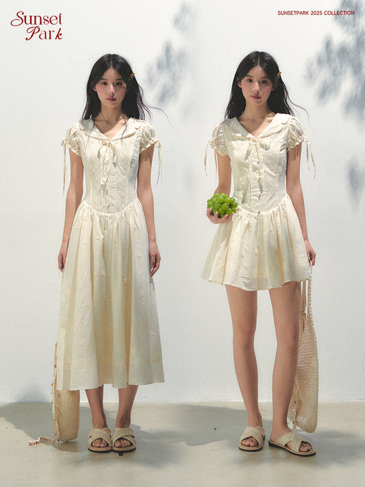 Embroidered Shirt Dress In 2 Lengths