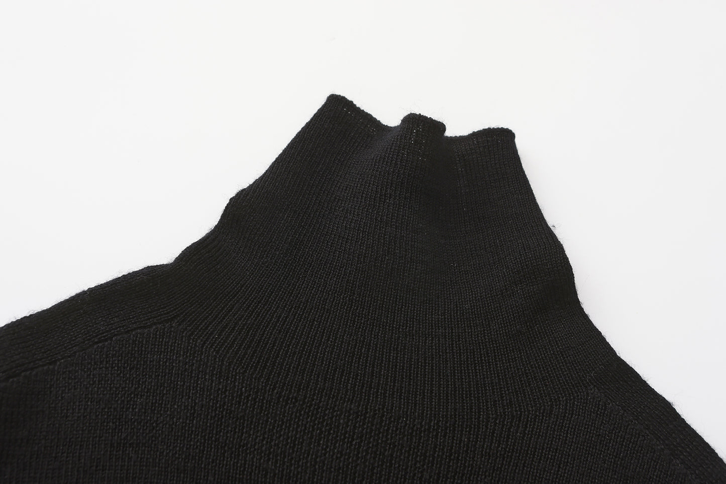 Machine Washable Wool High Neck Knit Top