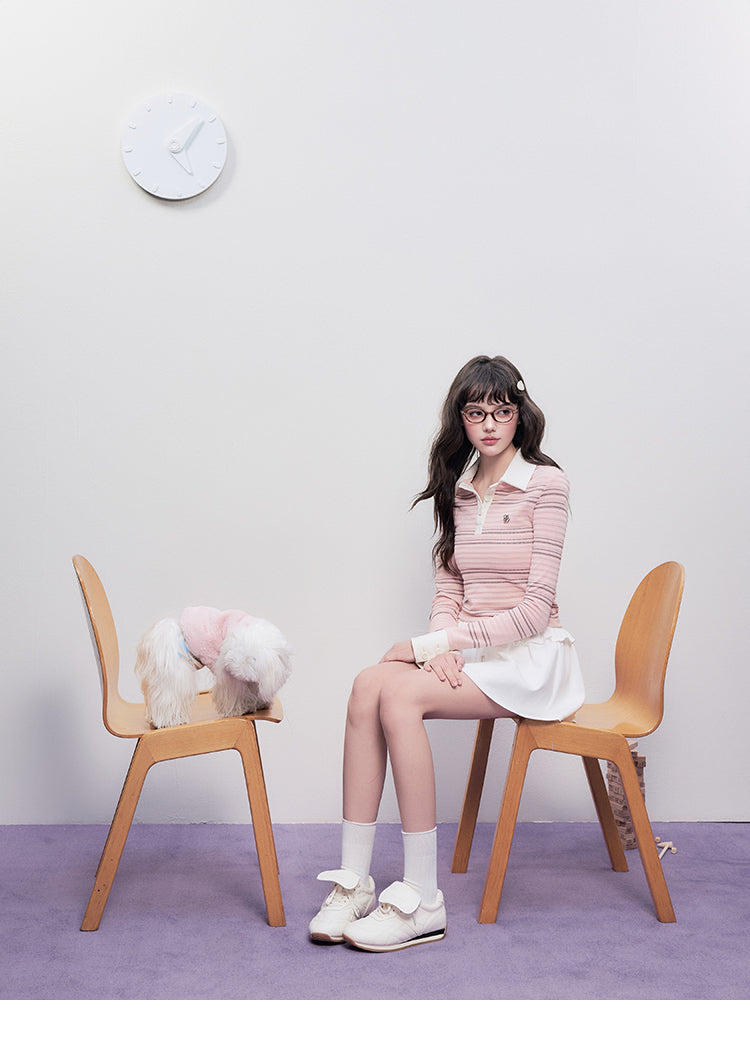 Drawstring Flared Mini Skirt With Ruffle Waist