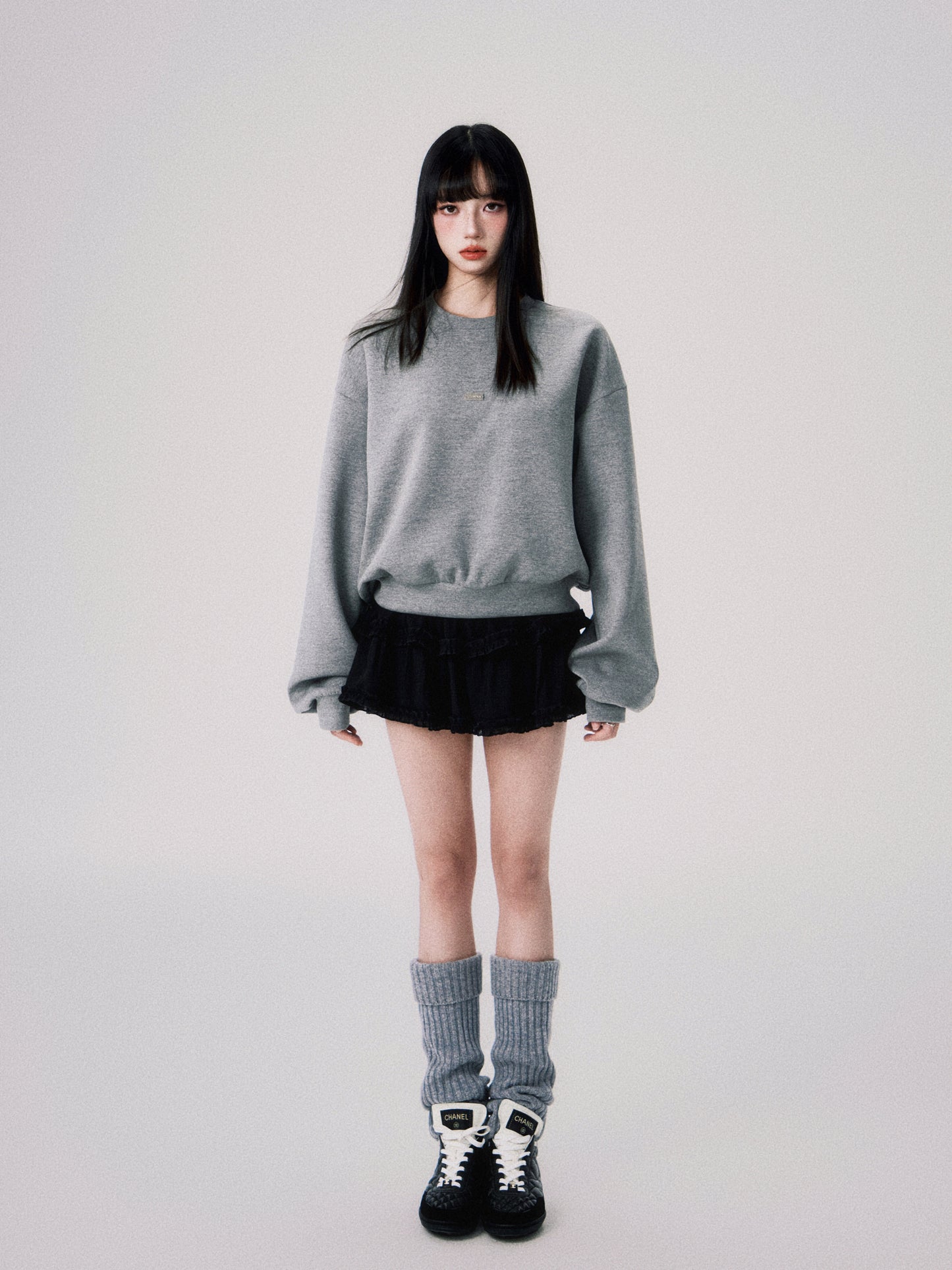 Tutu-Style Low-Rise Crepe Mini Skirt