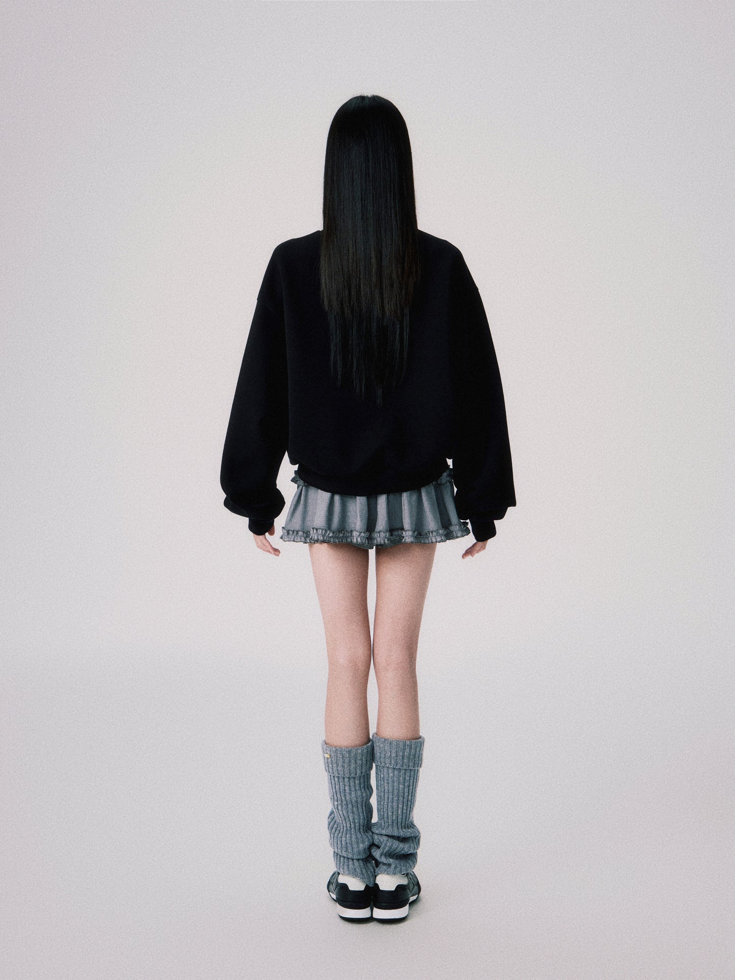 Tutu-Style Low-Rise Crepe Mini Skirt