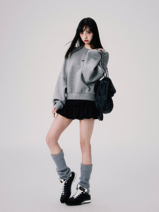 Tutu-Style Low-Rise Crepe Mini Skirt