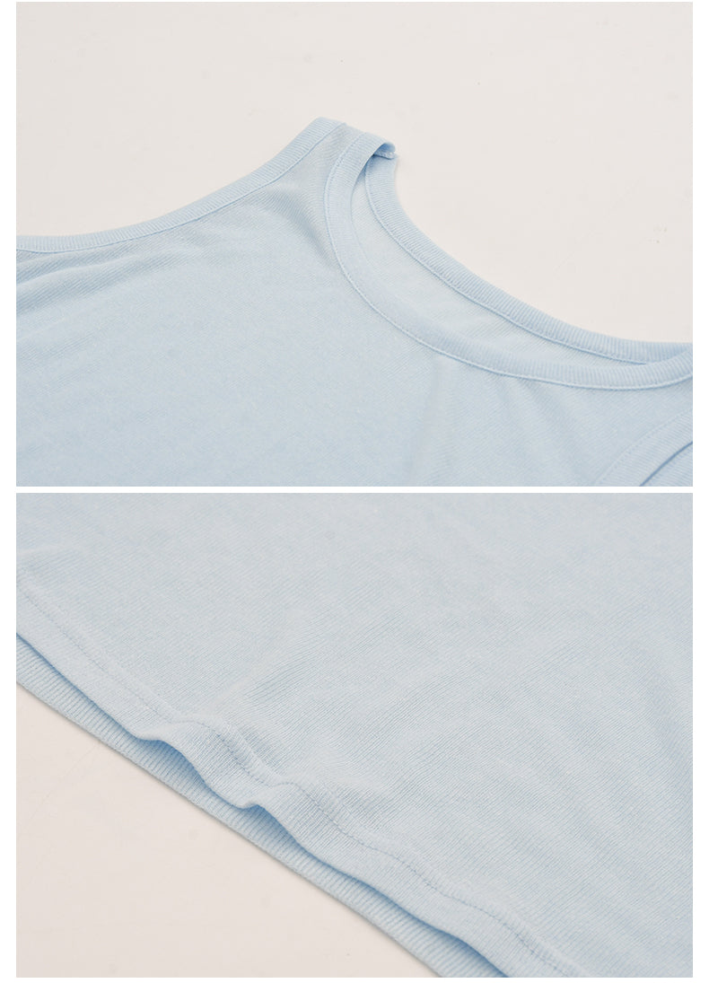 Sheer Tank Top & Overlay Camisole With Asymmetric Hem
