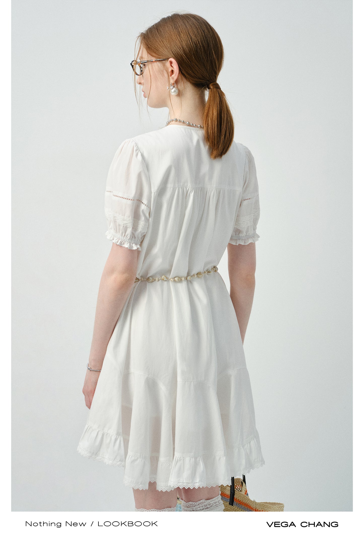Asymmetric Hem Shirt Dress In Natural Fabric