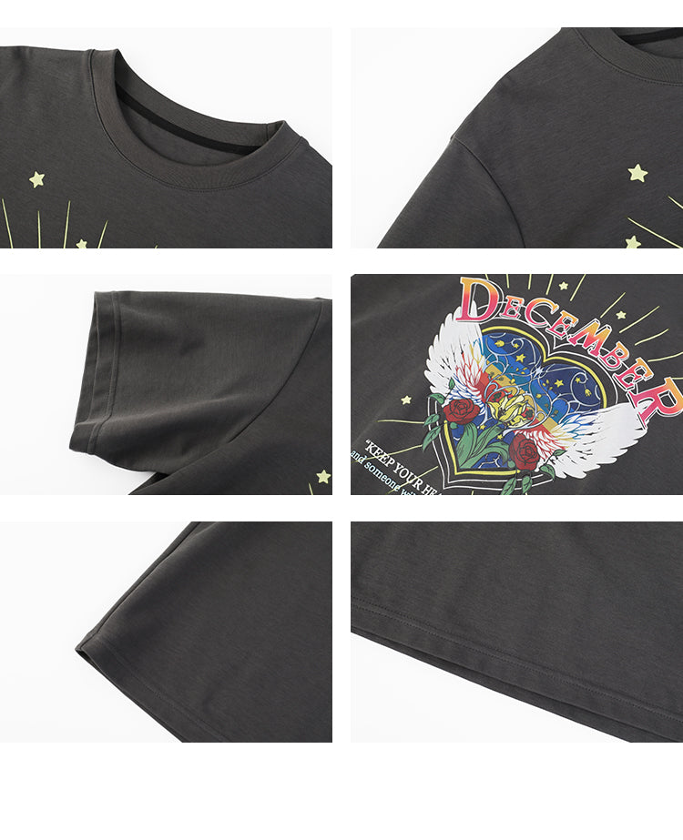 Relaxed Vintage-Style Print T-Shirt