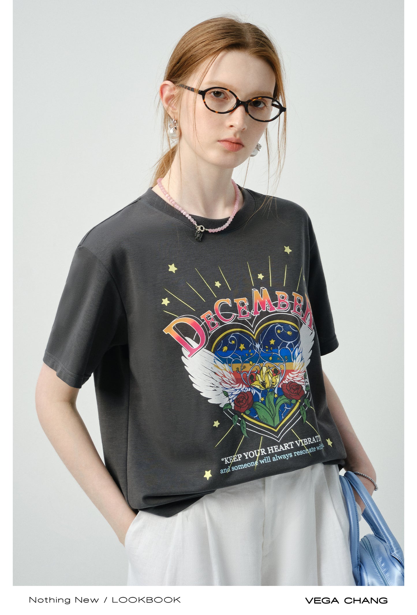 Relaxed Vintage-Style Print T-Shirt