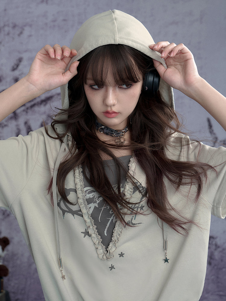 Hooded Star Dress With Adjustable Waist