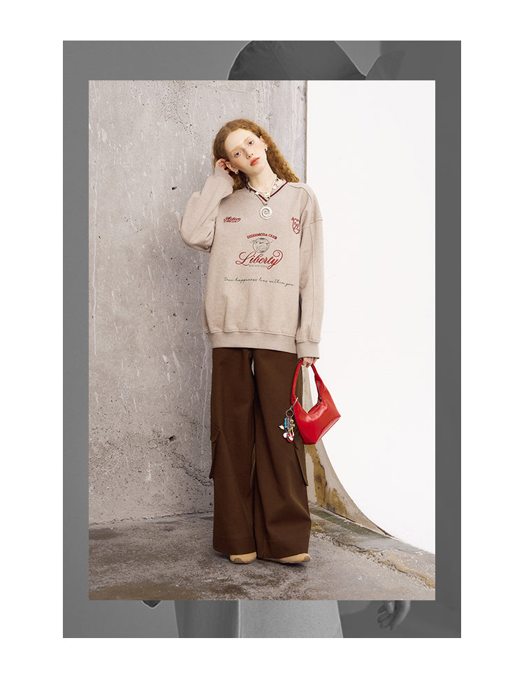 Striped Relaxed Fit Pants With Unique Pockets