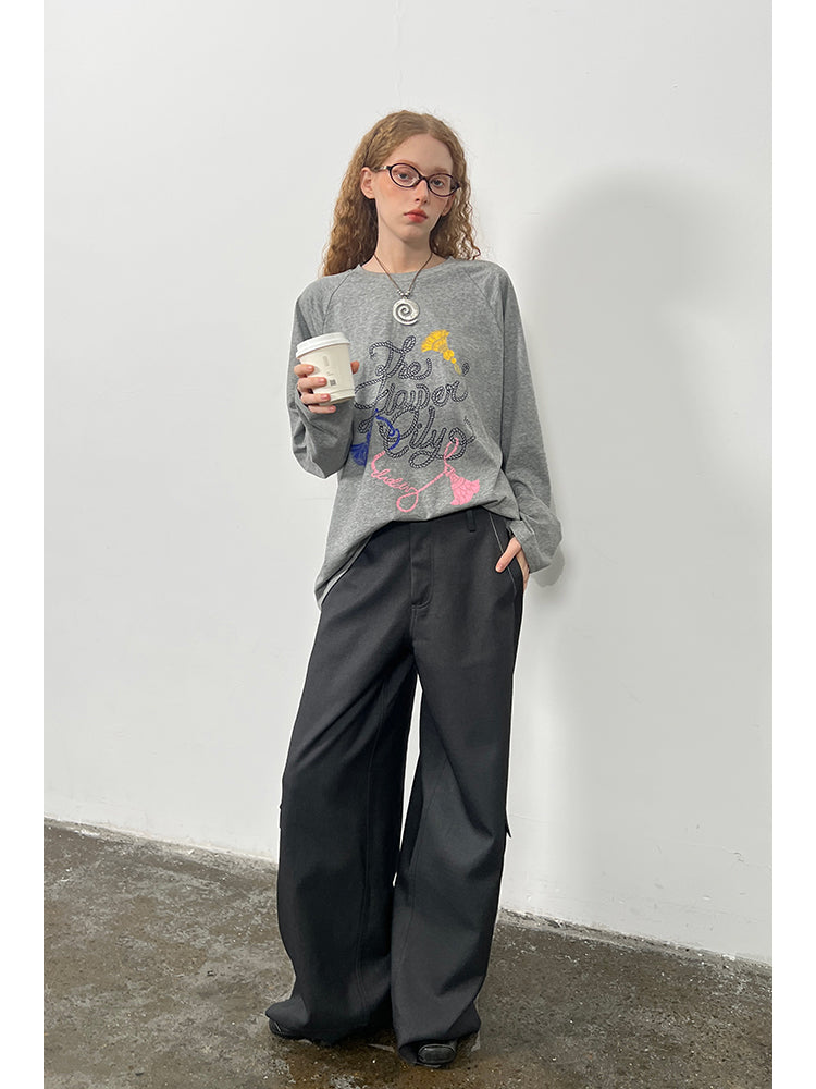 Striped Relaxed Fit Pants With Unique Pockets