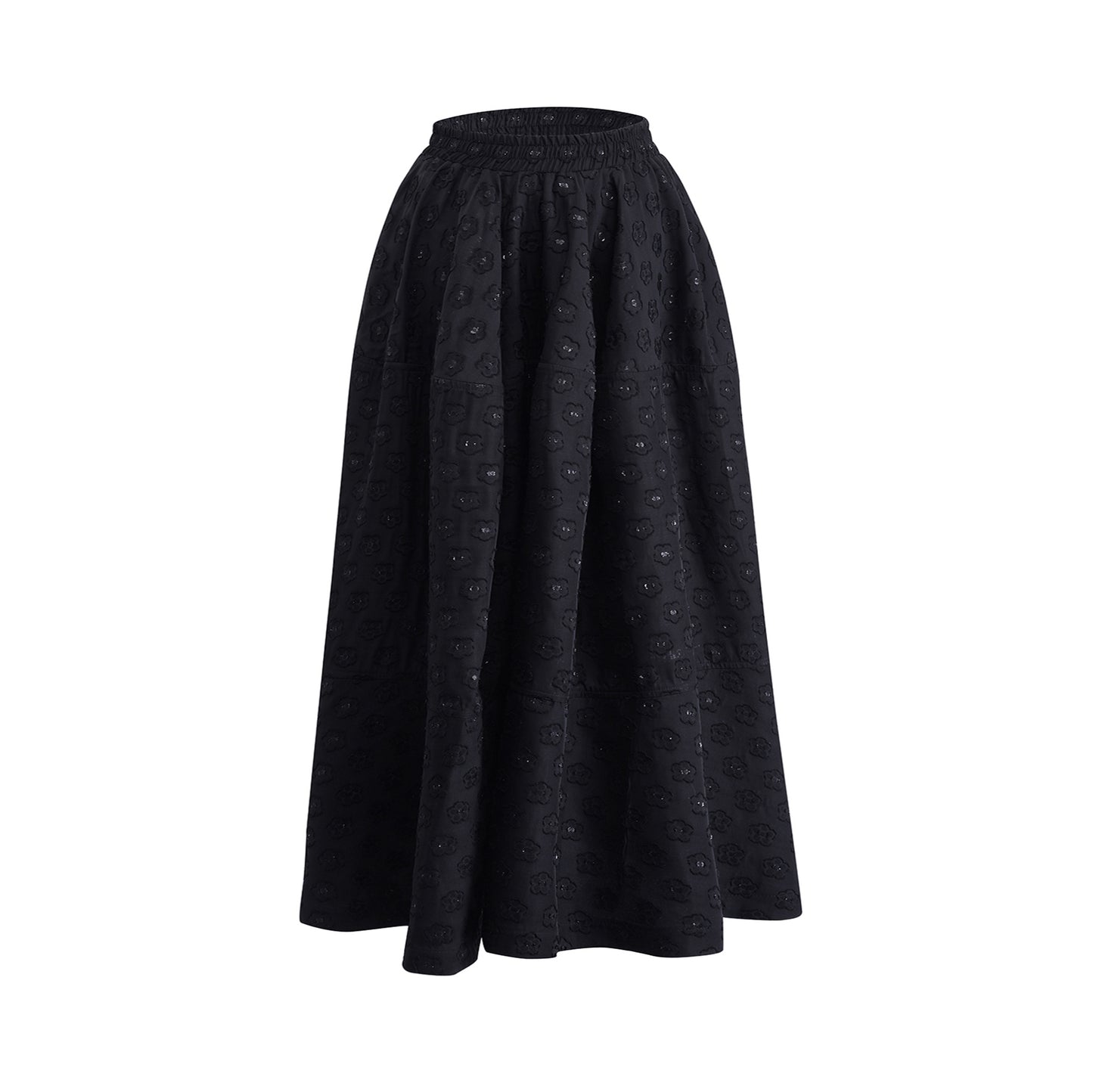 Jacquard Floral Camisole Top And Draped Skirt