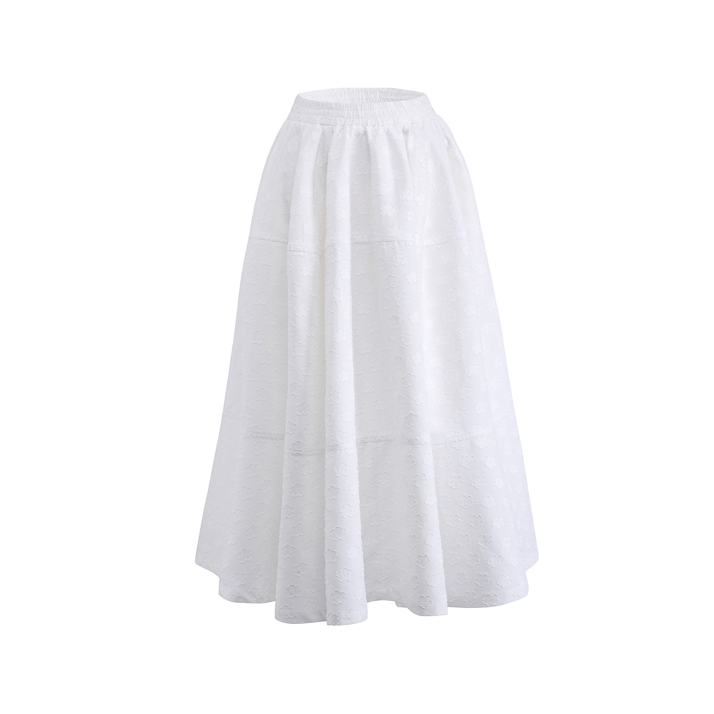 Jacquard Floral Camisole Top And Draped Skirt