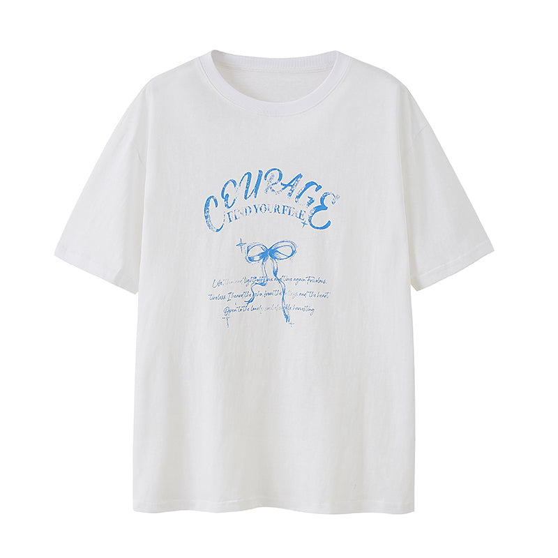 Relaxed Vintage-Style Printed T-Shirt