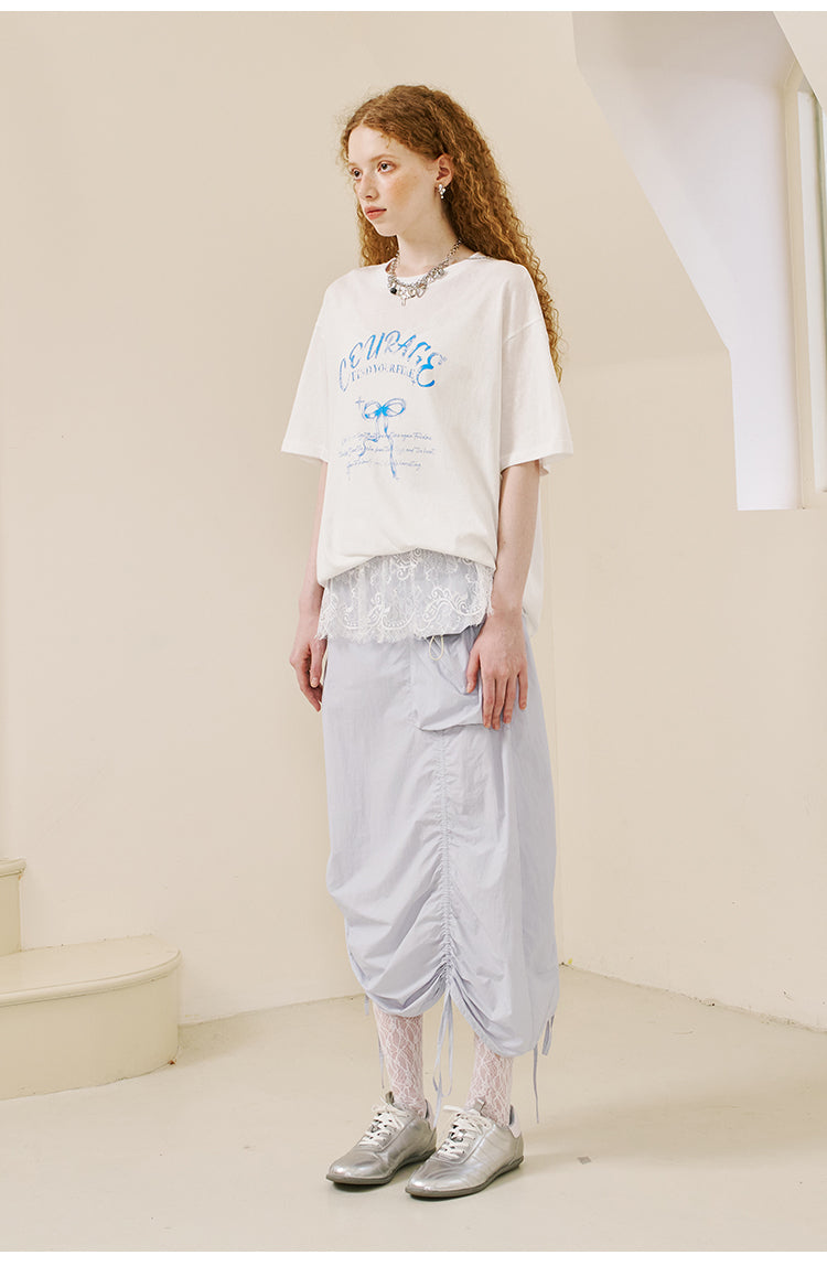 Relaxed Vintage-Style Printed T-Shirt