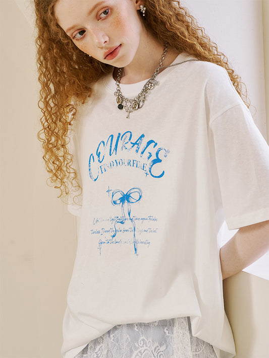 Relaxed Vintage-Style Printed T-Shirt