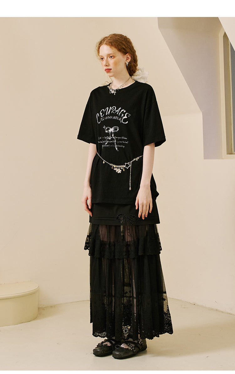 Relaxed Vintage-Style Printed T-Shirt