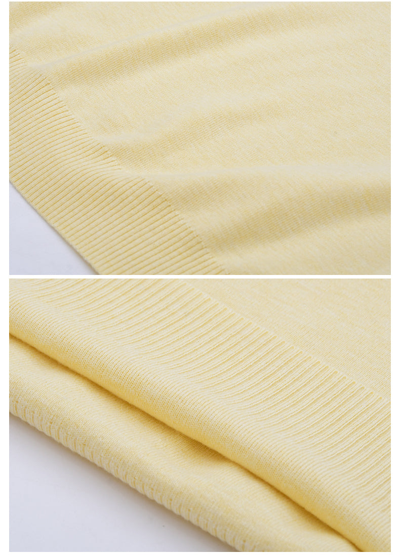 Minimal Knit Top With Sailor Collar Overlay