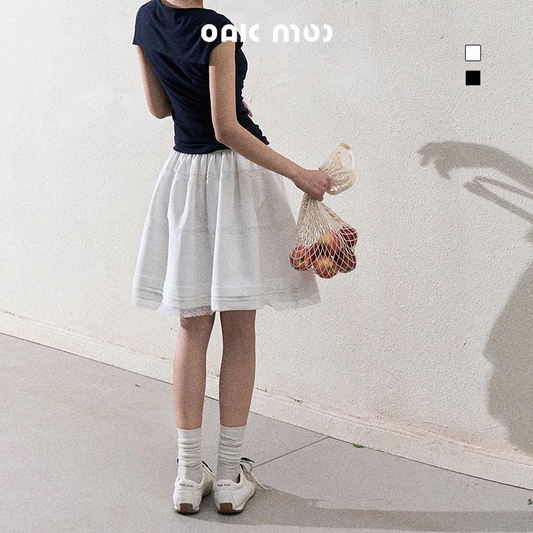 Classic Midi Skirt With Pleated Hem