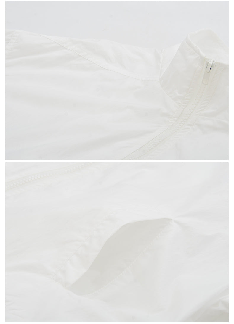 Stand Collar Lace Hem Jacket In Lyocell Blend