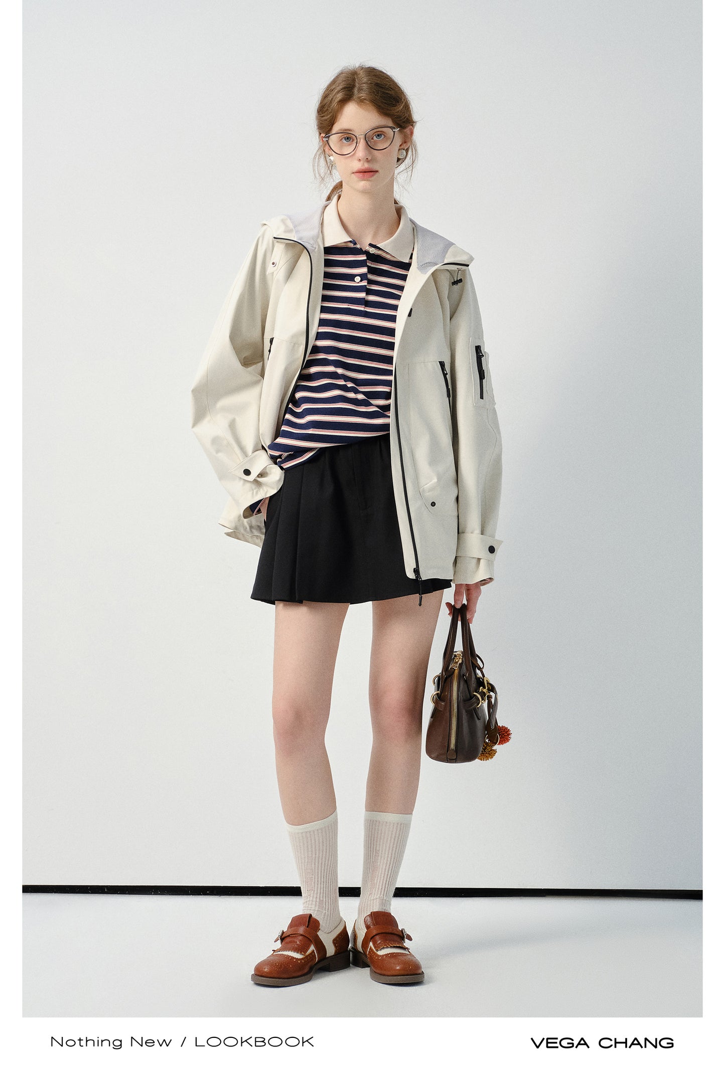 Hooded Drawstring Outdoor Short Jacket