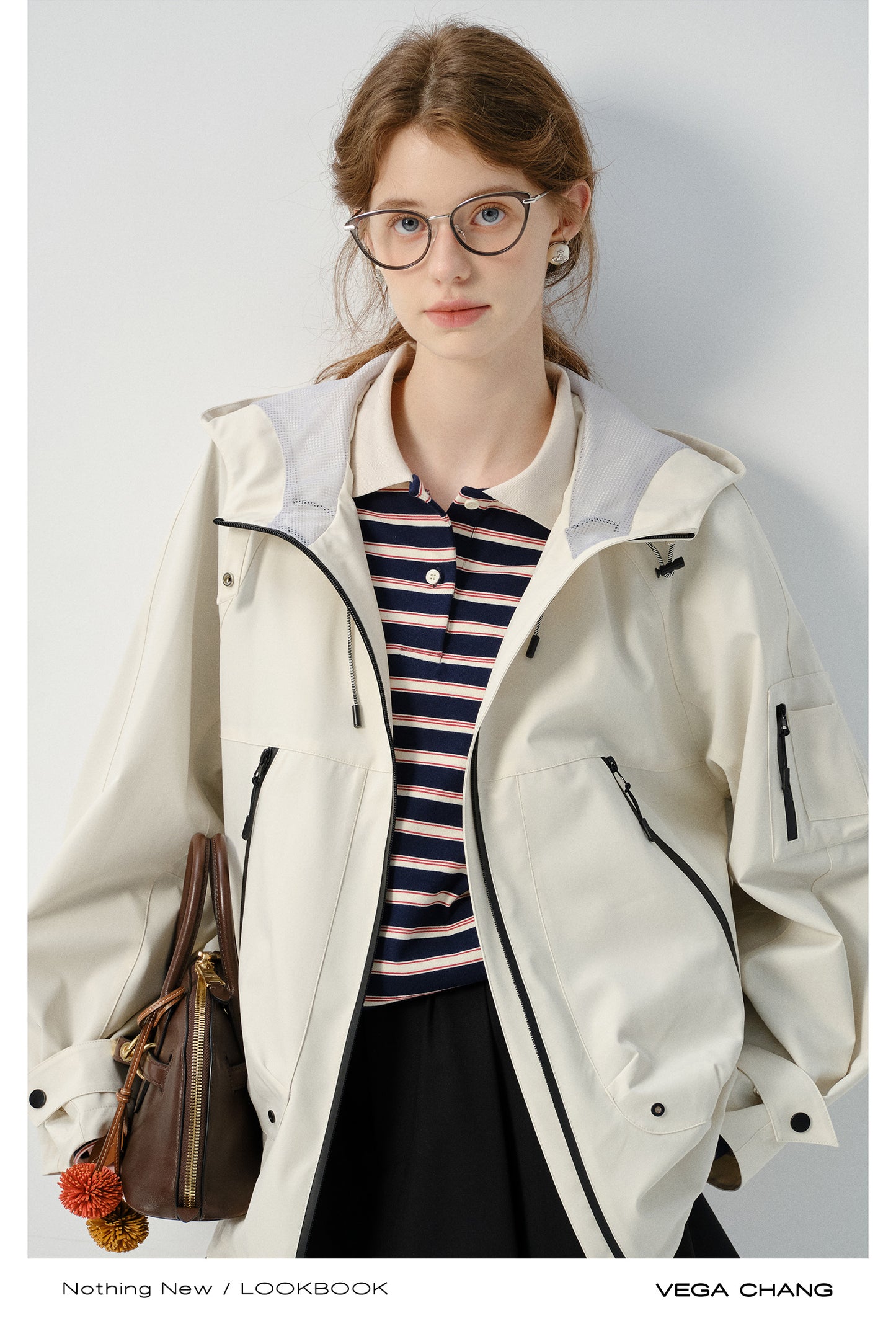 Hooded Drawstring Outdoor Short Jacket