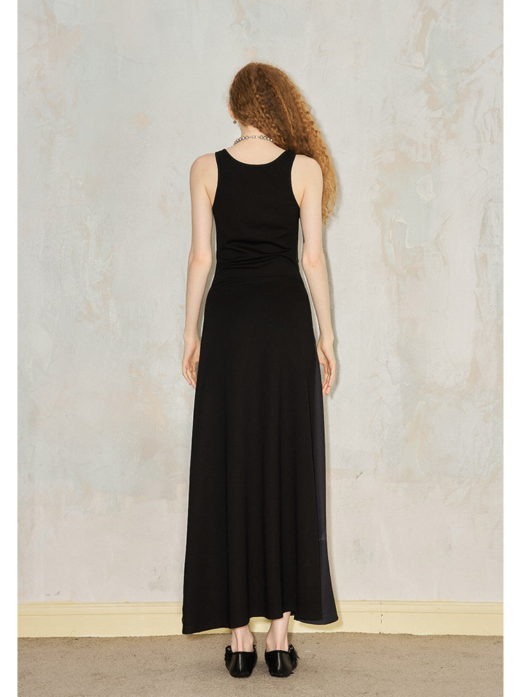 Sleeveless Maxi Dress With Venus And Butterfly Print