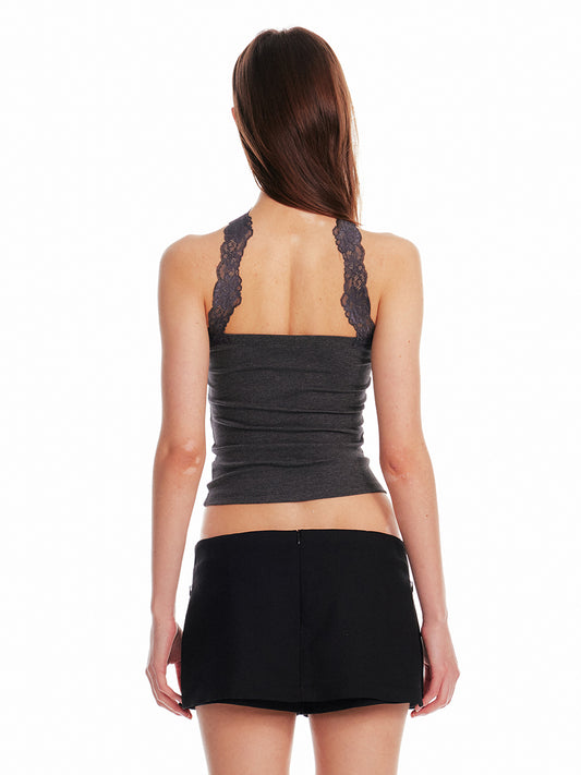 Lace Halter Neck Tube Top In Various Colors