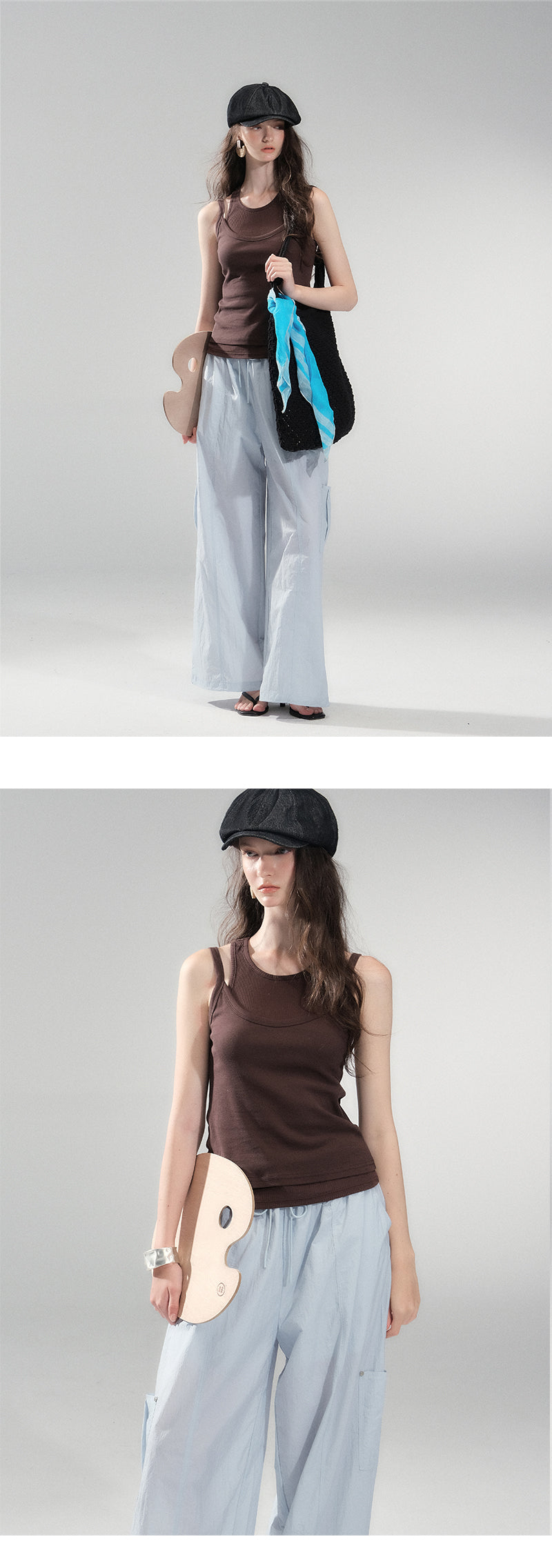 Layered Sleeveless Two-Piece Top