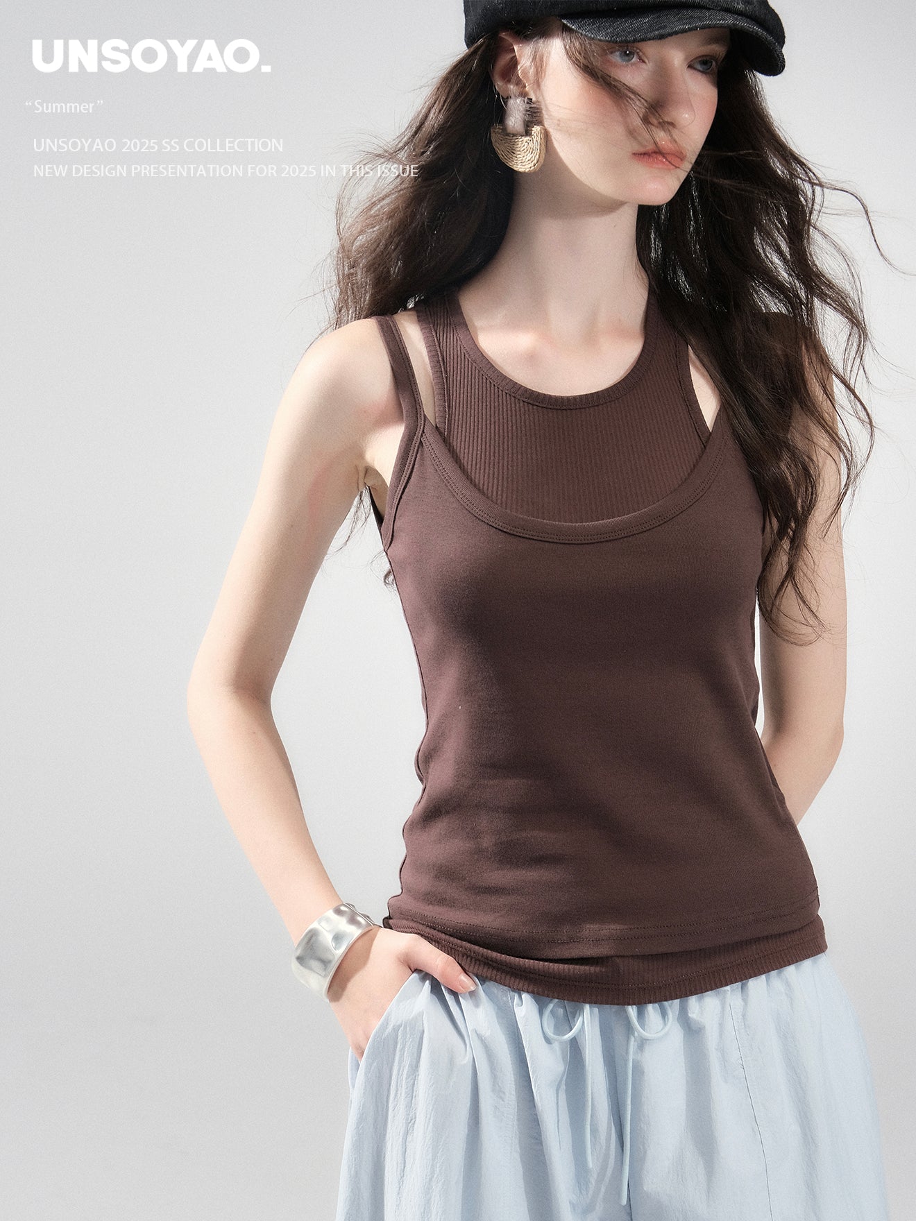 Layered Sleeveless Two-Piece Top