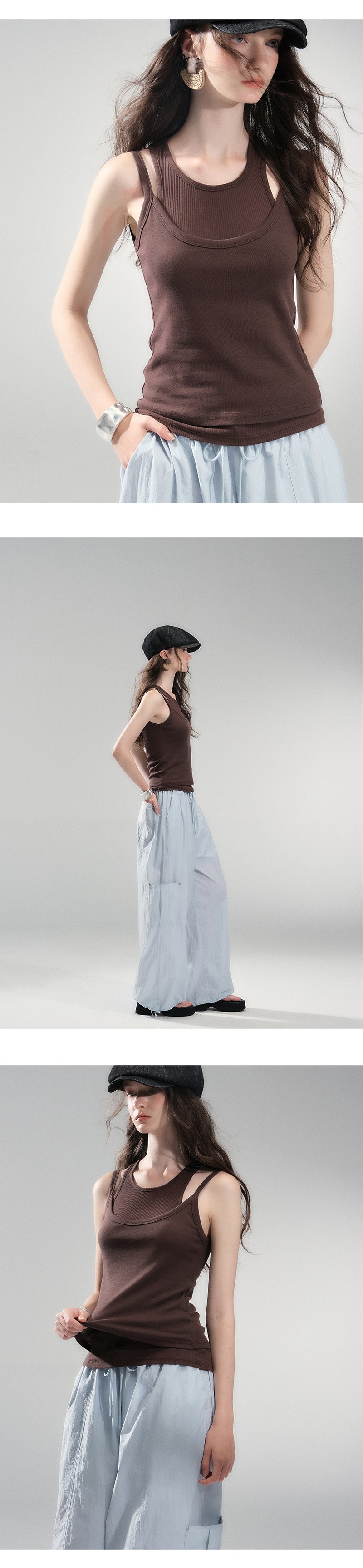 Layered Sleeveless Two-Piece Top