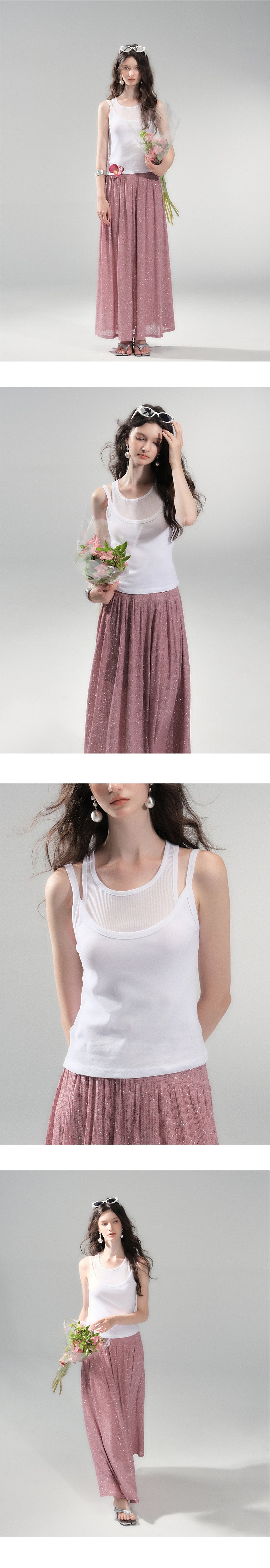 Layered Sleeveless Two-Piece Top