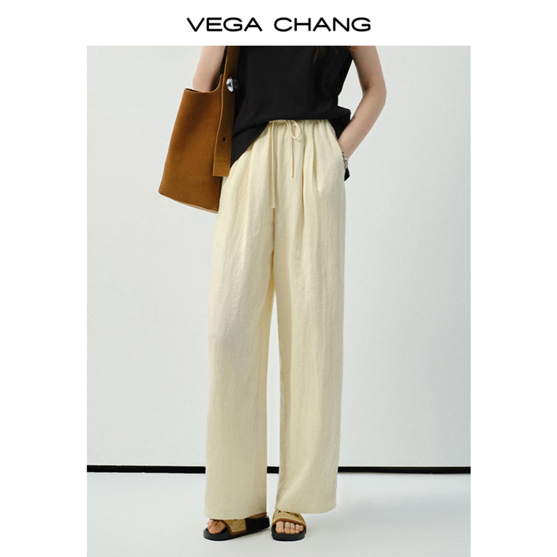 Slouchy Wide-Leg Drawstring Pants