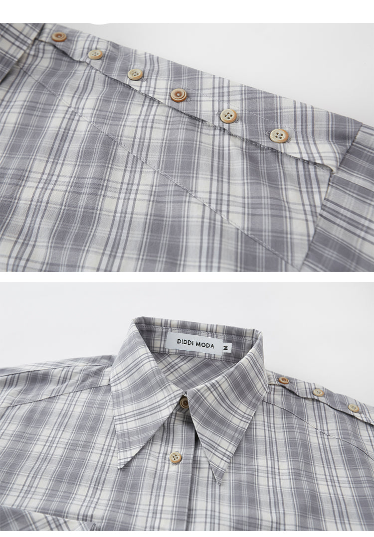 Classic Plaid Shirt With 3D Large Pockets