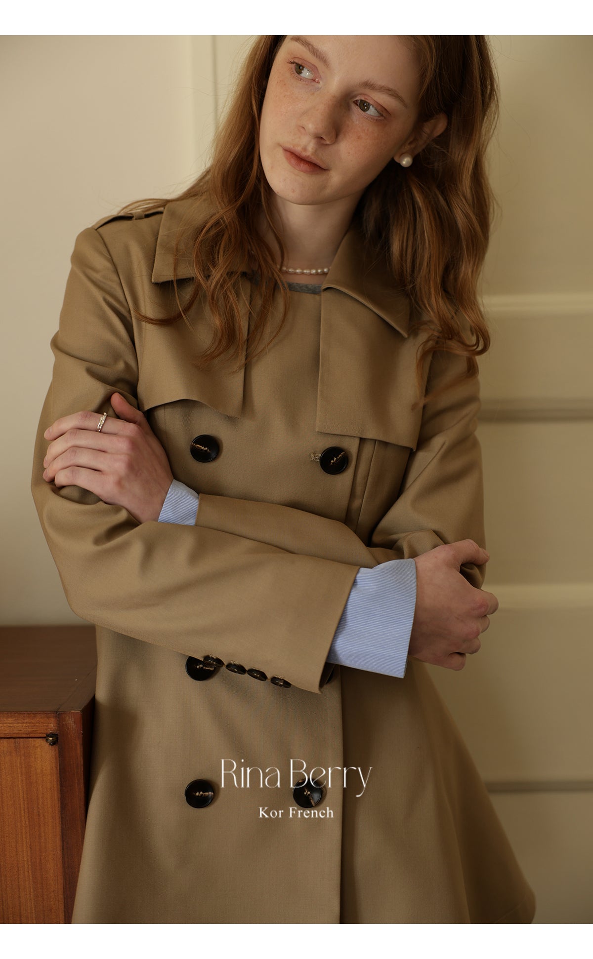 Slim Fit Belted Short Trench Coat In Dress Style