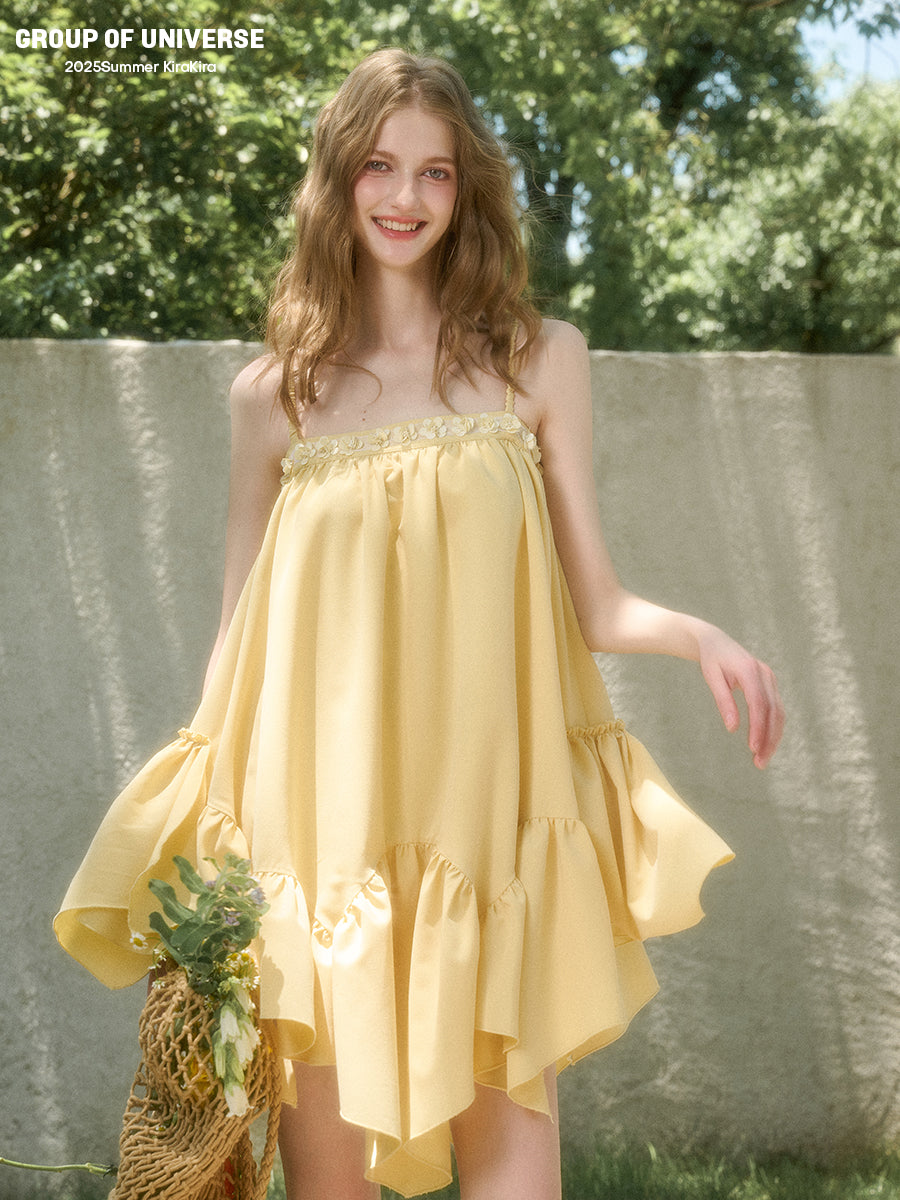 Asymmetric Babydoll Cami Dress