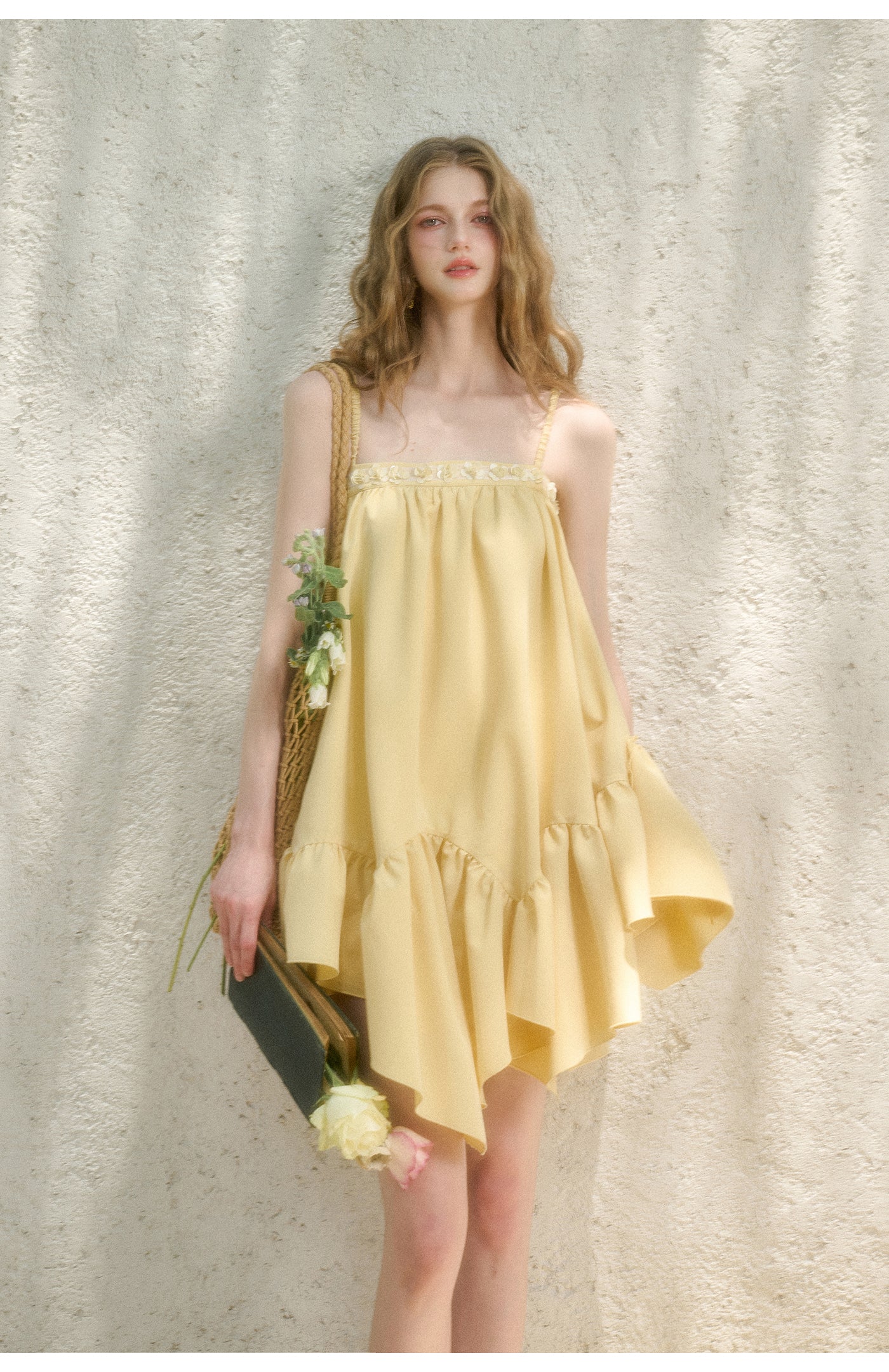 Asymmetric Babydoll Cami Dress