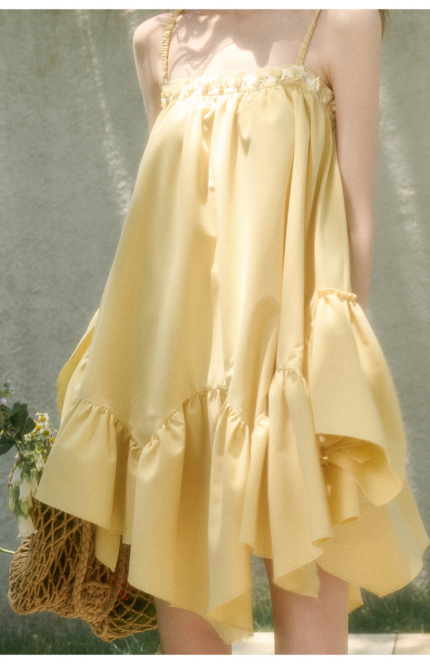 Asymmetric Babydoll Cami Dress