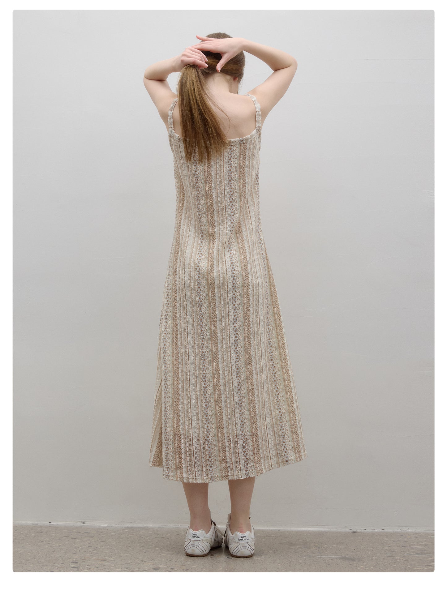 Bohemian Strappy Dress With Lace-Up Detail