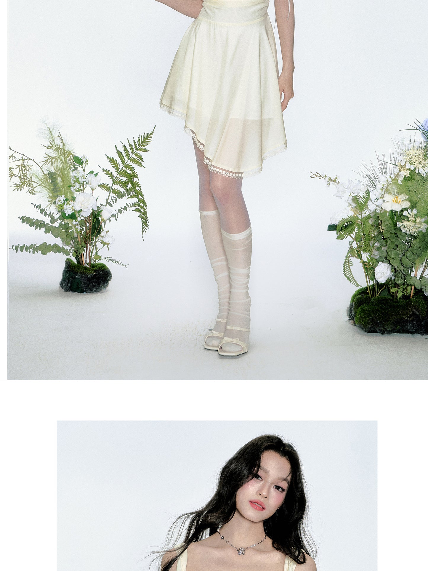 Ruched Asymmetrical Floral Dress With Straps