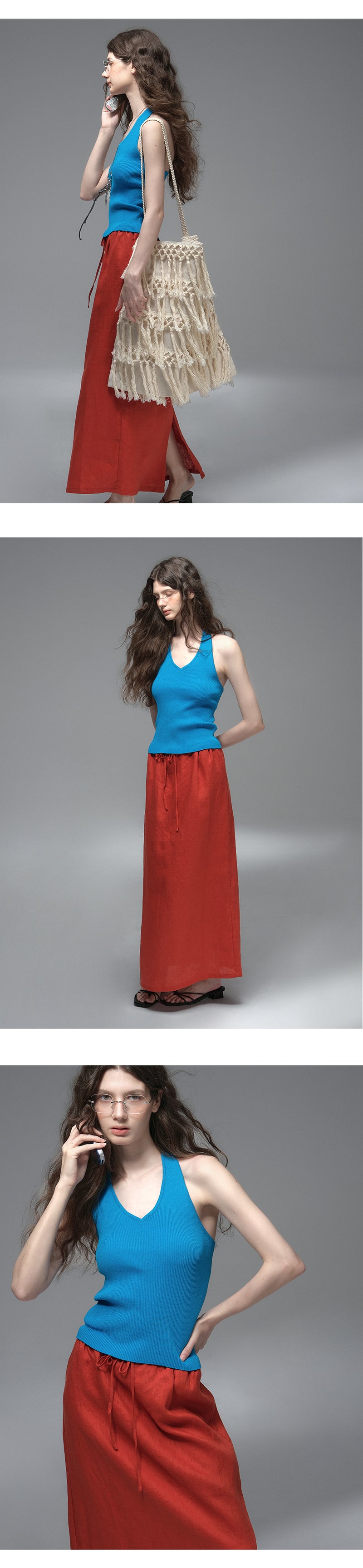 Stretchy Ribbed Halter Top