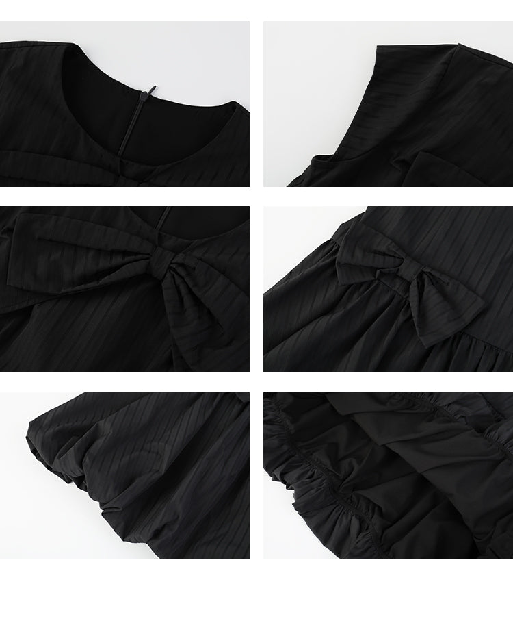 Bubble Dress With Large Bow Accent