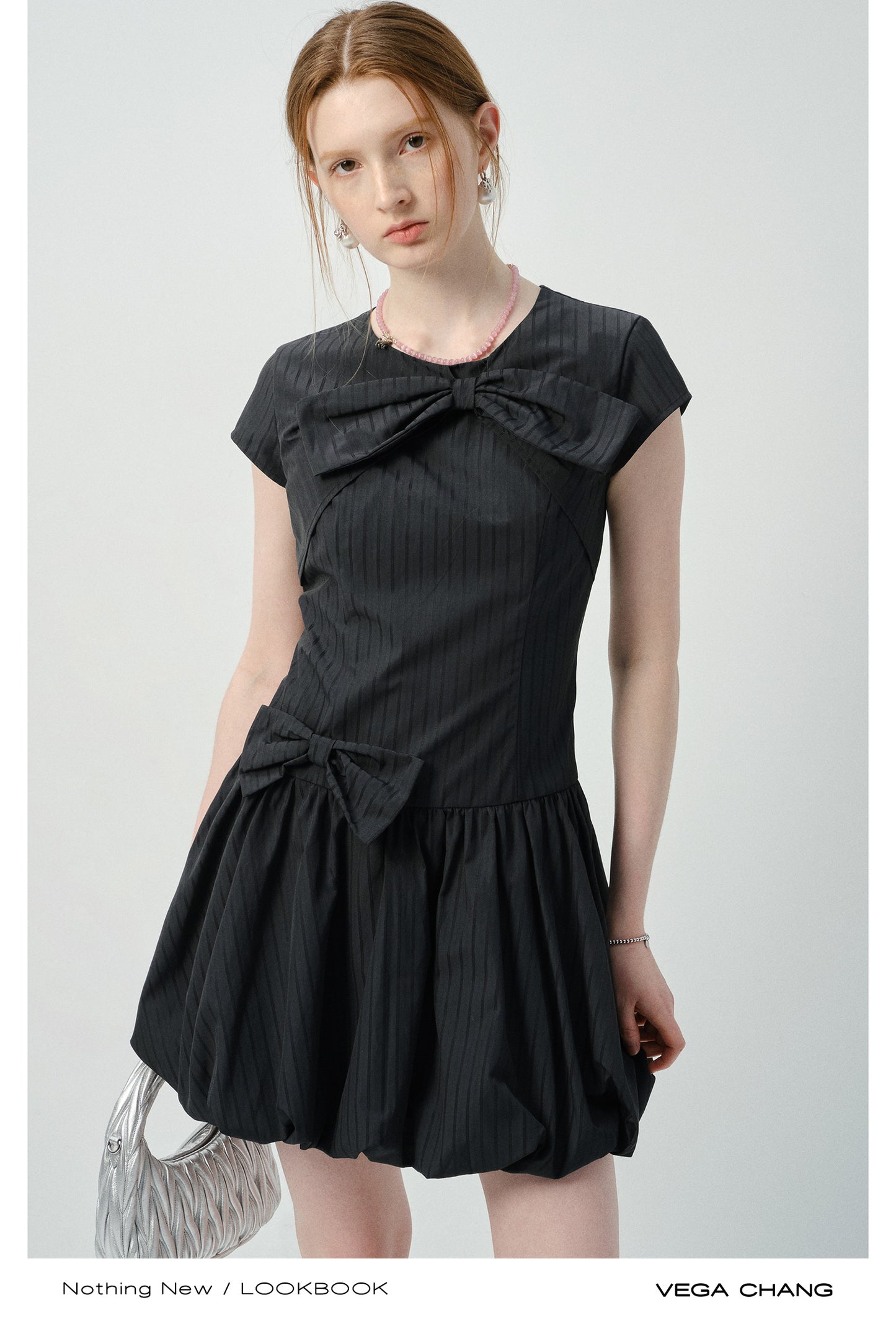 Bubble Dress With Large Bow Accent